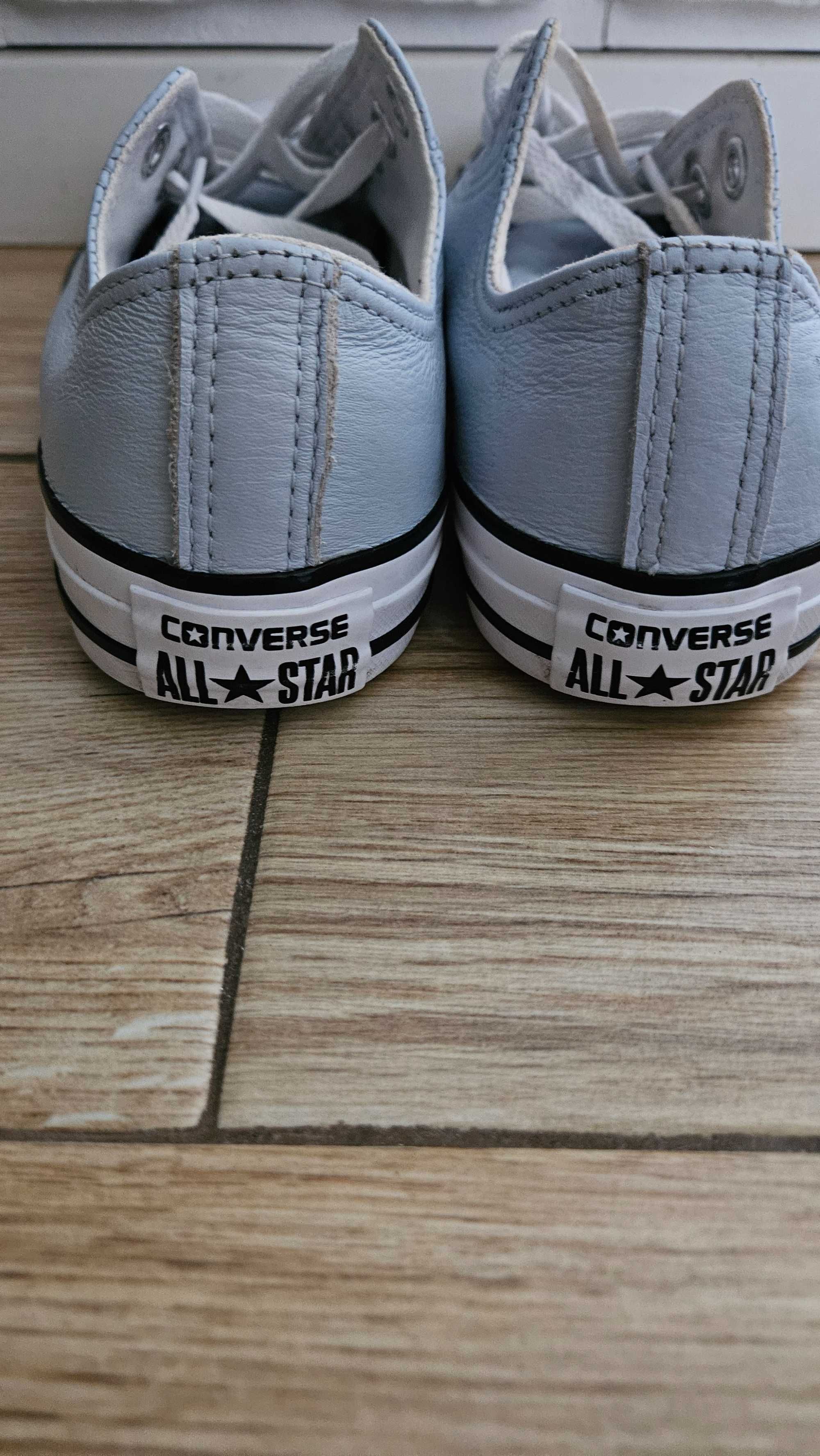Converse All Star, 37,5 damskie, skóra,  błękit