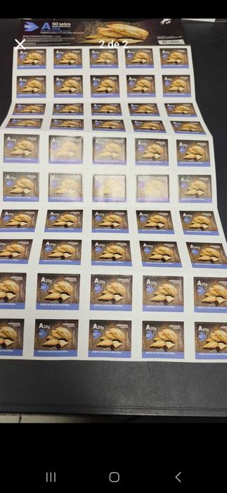 50 Selos CTT Correio Azul Nacional