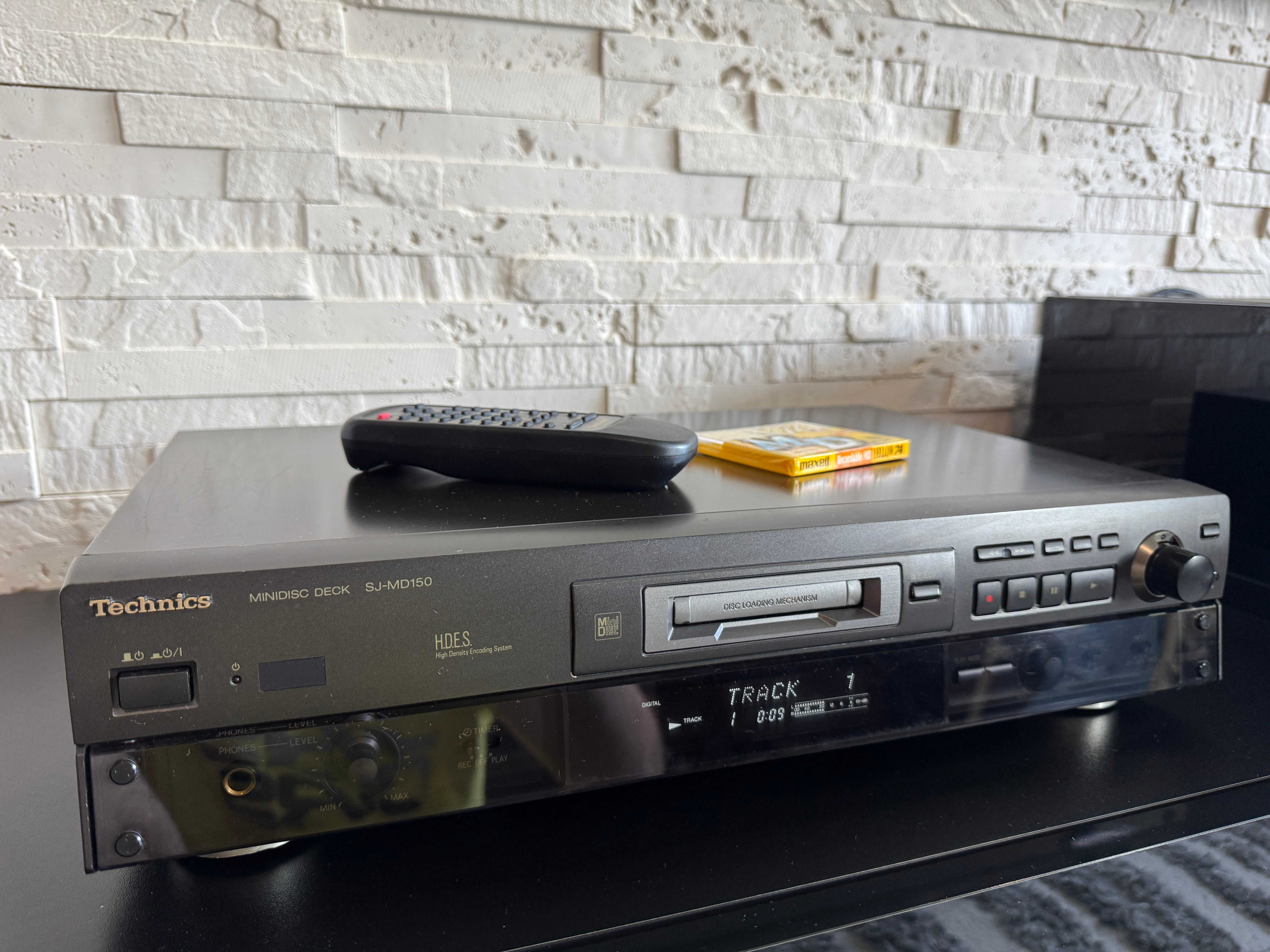 Technics SJ-MD150 odtwarzacz MiniDisc Pilot stan Gabinetowy