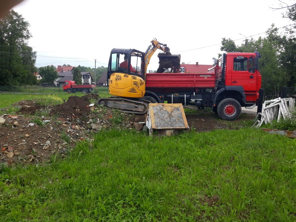 TRANSPORT Wywóz  Ziemia Gruz Kliniec Łupek Roboty Ziemne  Wynajem