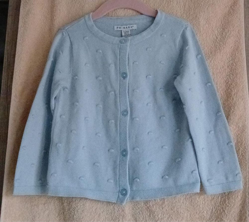 2 bawełniane kardigany dziewczęce TU oraz Primark