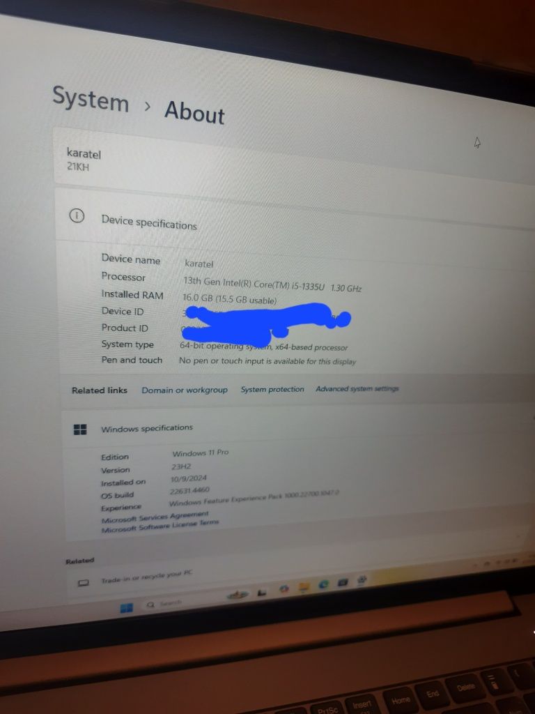 Ноутбук ThinkBook 16 G6 IRL Arctic Grey (21KH0068RA)