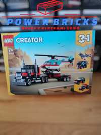LEGO Creator 3w1 31146 - Ciężarówka z platformą i helikopterem