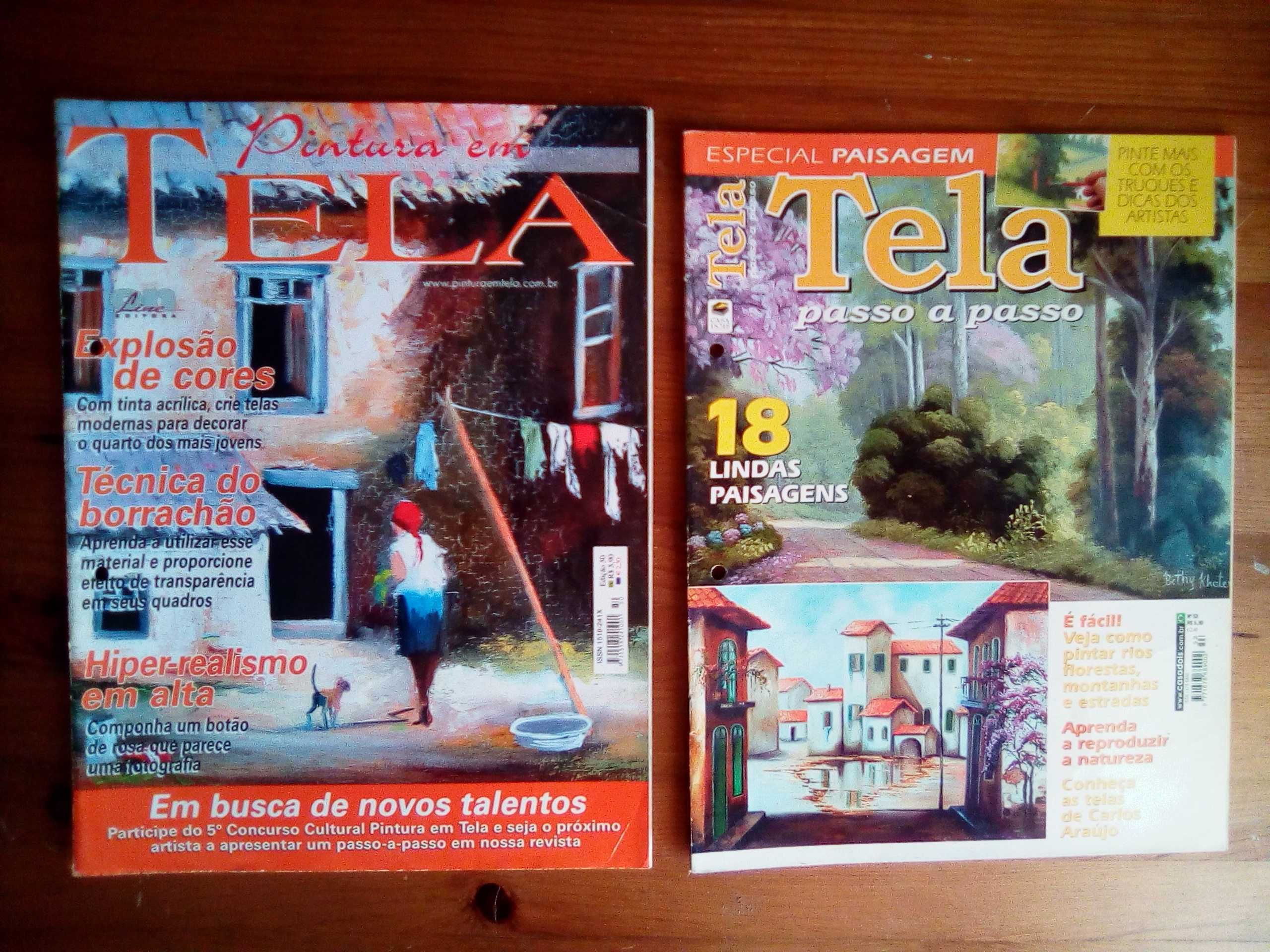 Livros sobre telas