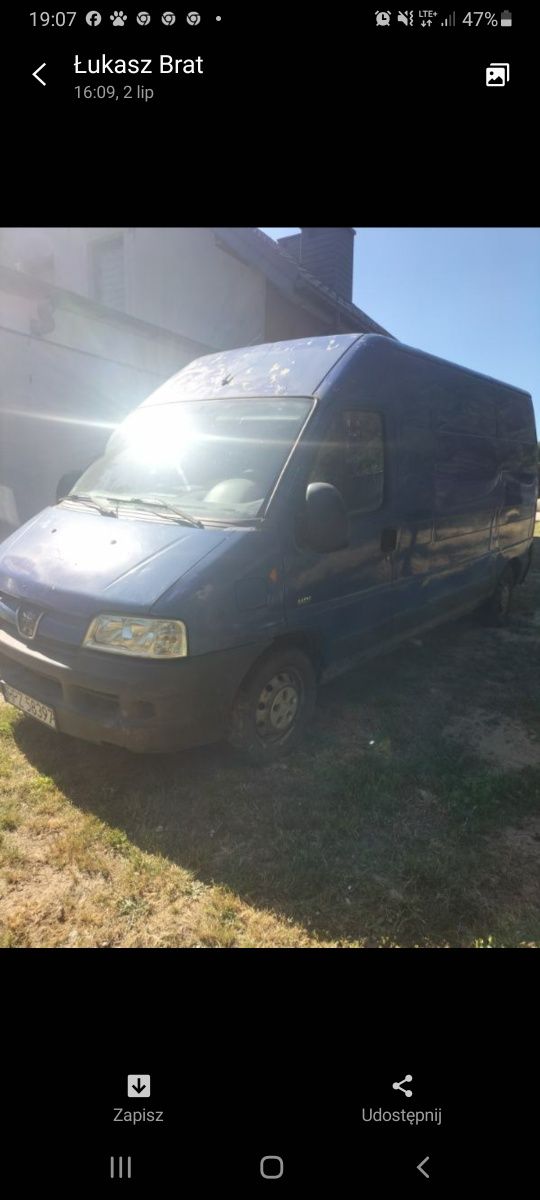 Peugeota Boxer 2,2 HDI, dostawczy do poprawek...
