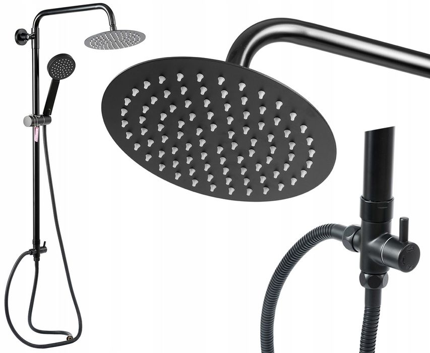 MSA29-160B5 Deszczownica z zestawem natryskowym TUBE kol. czarny