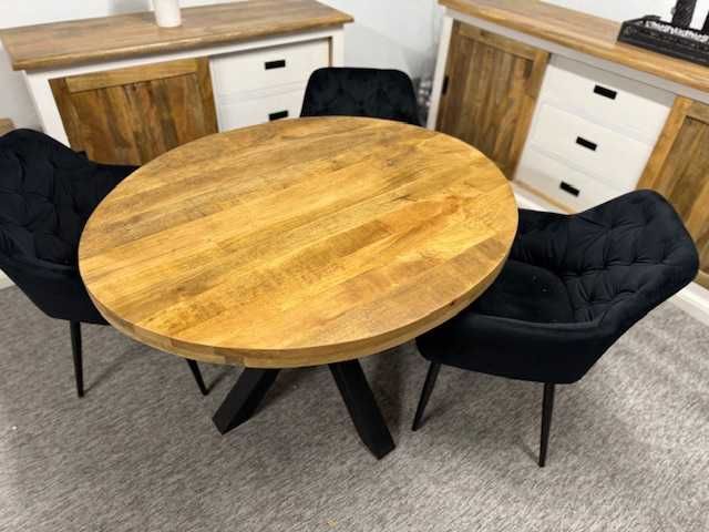Nowy owalny stół do jadalni drzewo mango styl LOFT F-Vat