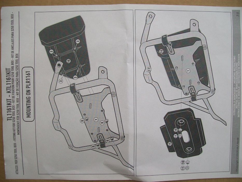 TL1161KIT zestaw CRF1000L ADV SPORT (18>19) Honda + skrzynka S250