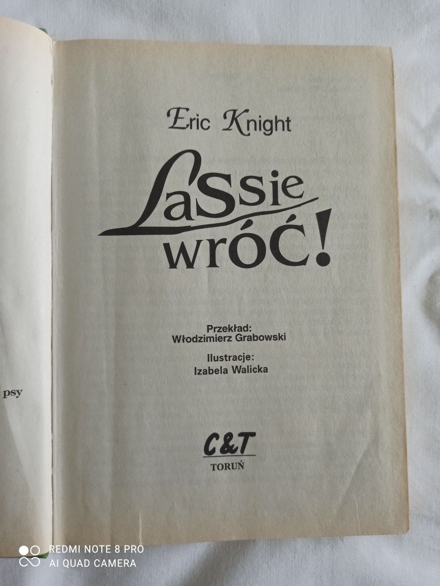 Książka " Lassie wróć!" aut. Erica Knight'a