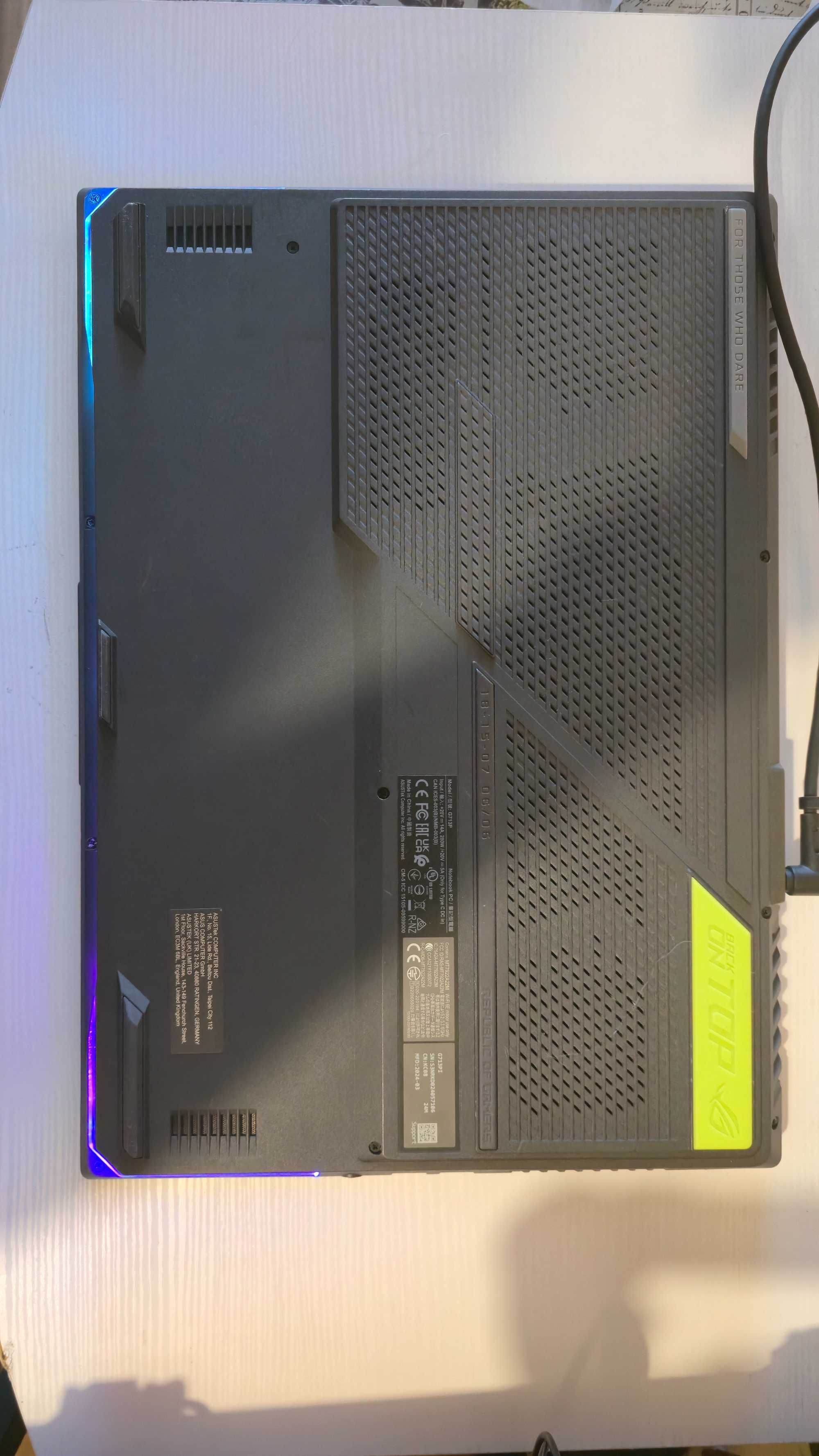 Ноутбук Ігровий RTX 4070 Ryzen 9 7845HX ASUS ROG Strix G17 (2023) G713