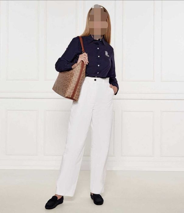 Ralph Lauren damska koszula 100% bawełniana granatowa roz. L OKAZJA!