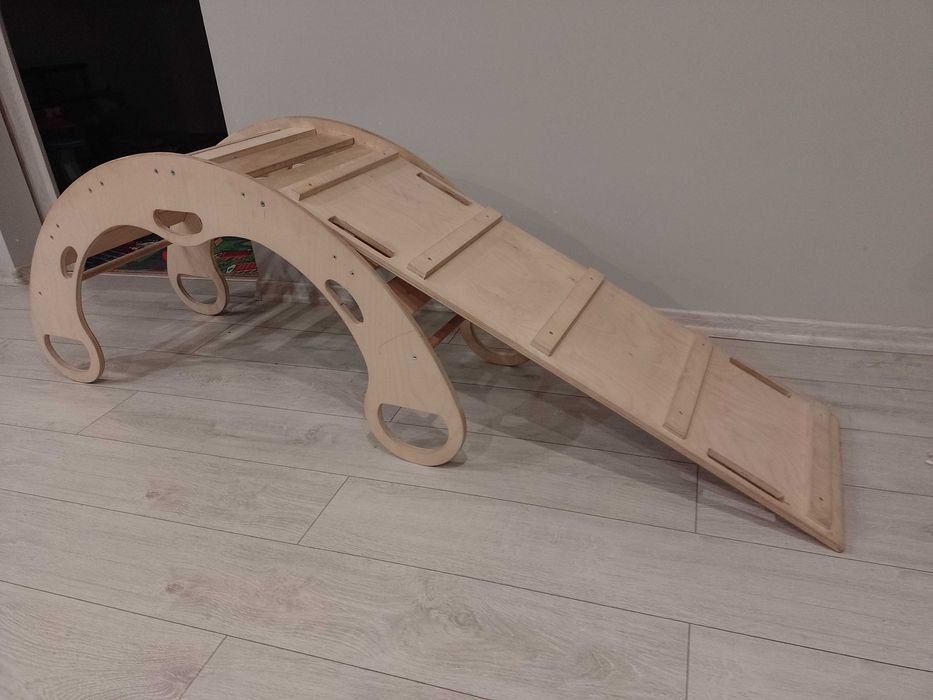 Bujak zjeżdżalnia ścianka wspinaczkowa 3w1 XXL długa zjeżdżalnia 110cm