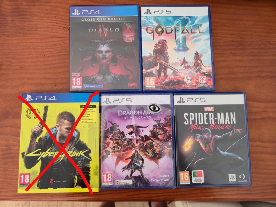 4 jogos de PS4 e PS5