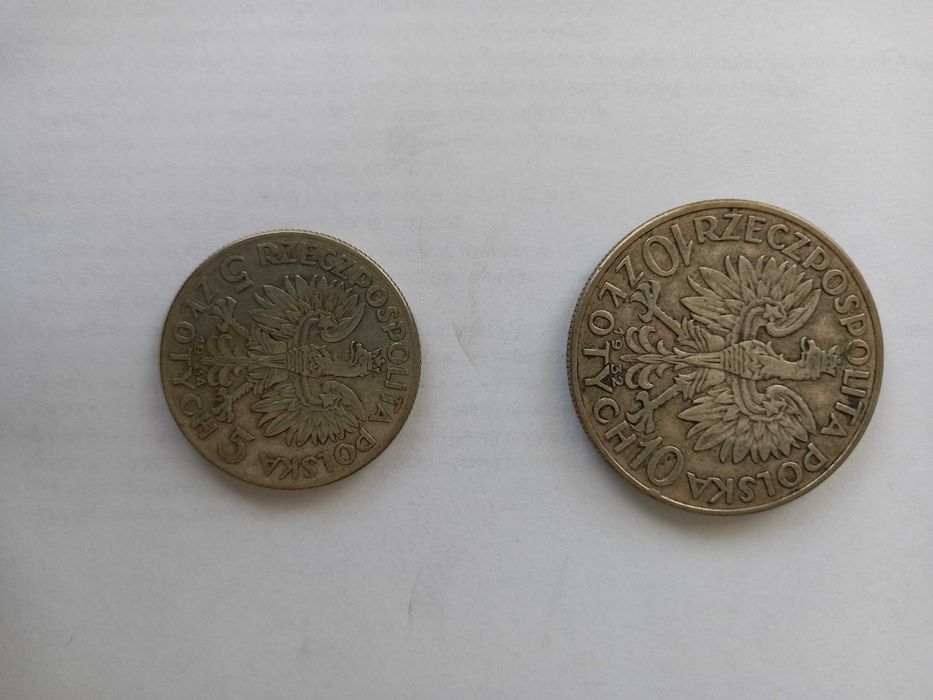 monety z 1932r. i 1934r.