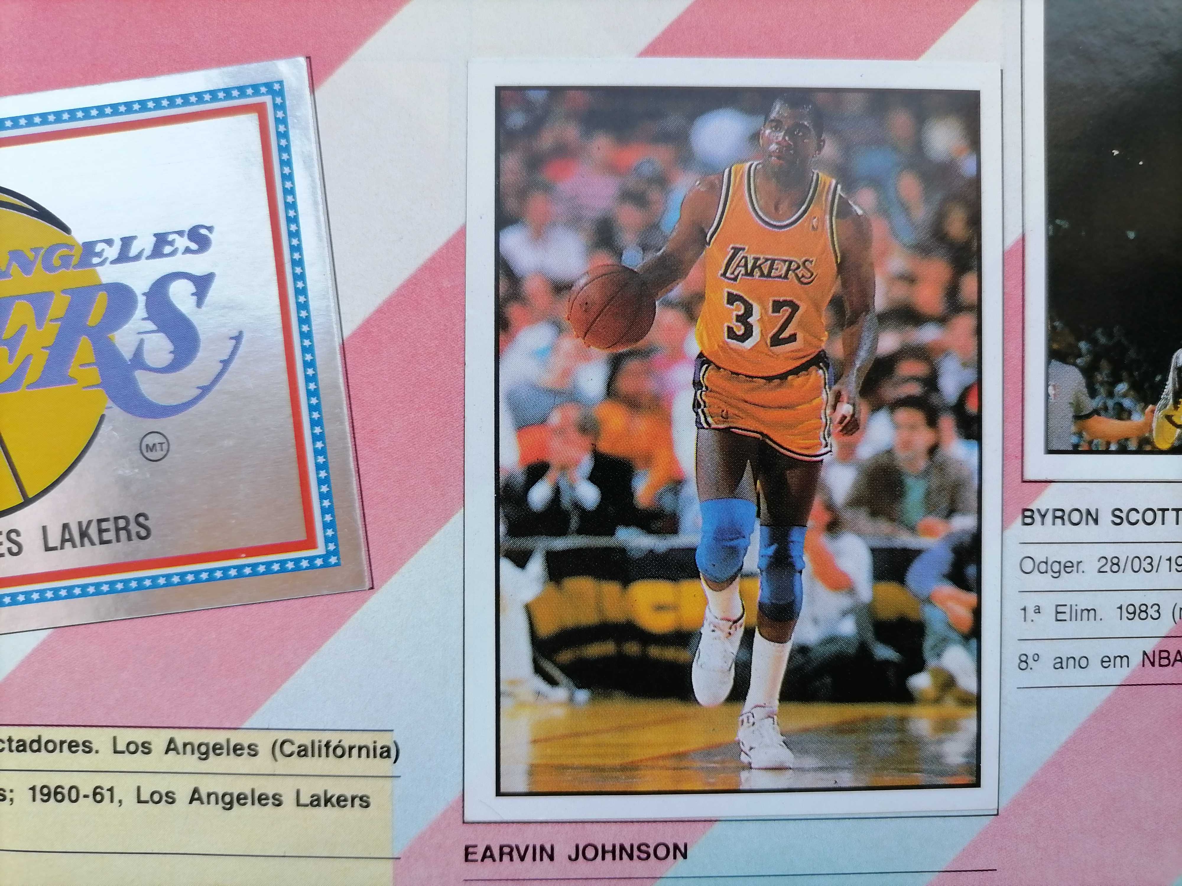 Caderneta Cromos BASKET NBA 91 c/ Michael JORDAN, Magic Johnson Panini