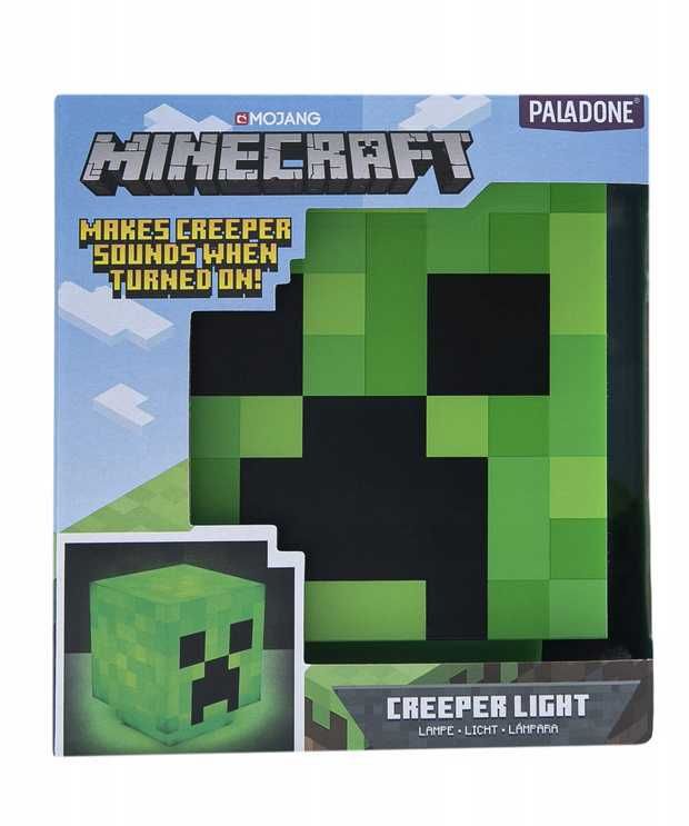 Lampka Minecraft Creeper z dźwiękiem dla dziecka