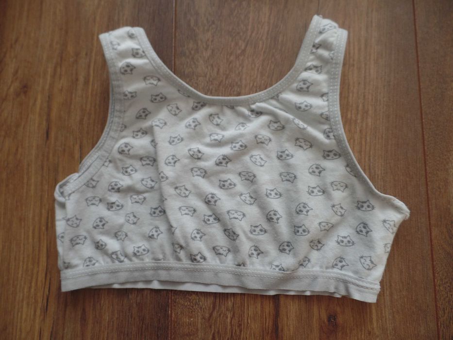 Stanik biustonosz sportowy top w koty kotki R. 134-140