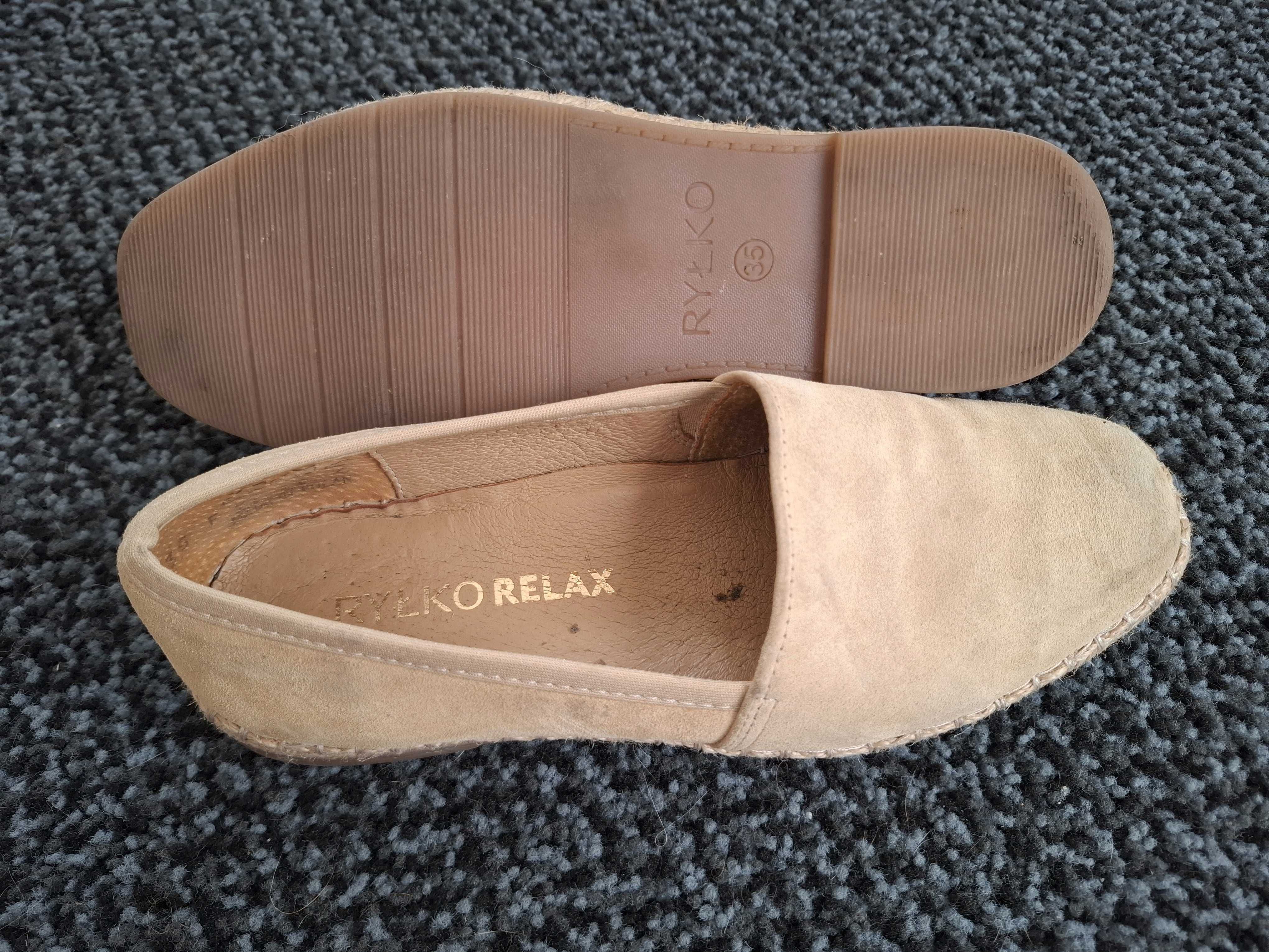 Ryłko RELAX skórzane piękne espadryle r.35