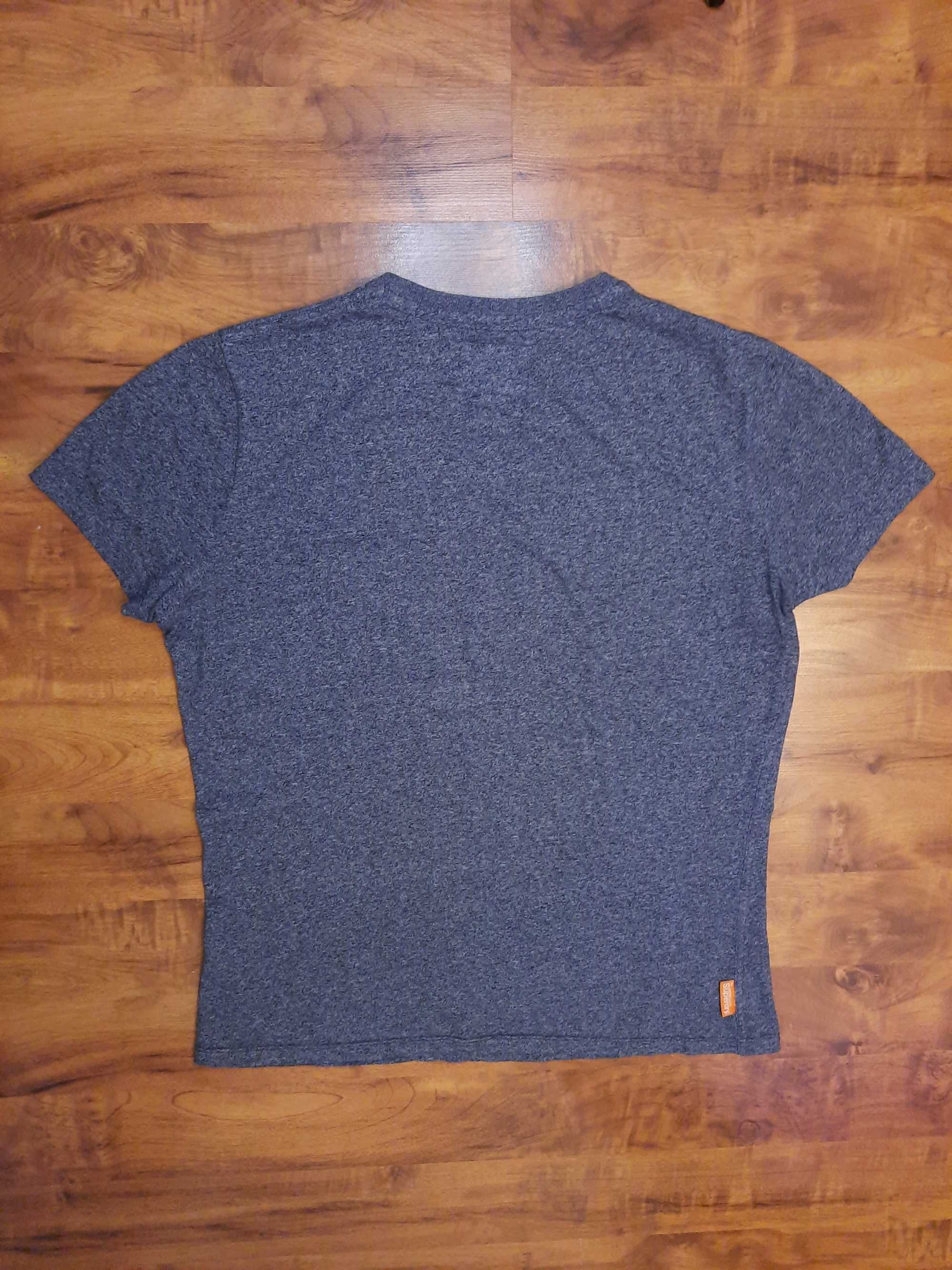 Koszulka szara bawełniana tshirt Superdry rozmiar XL