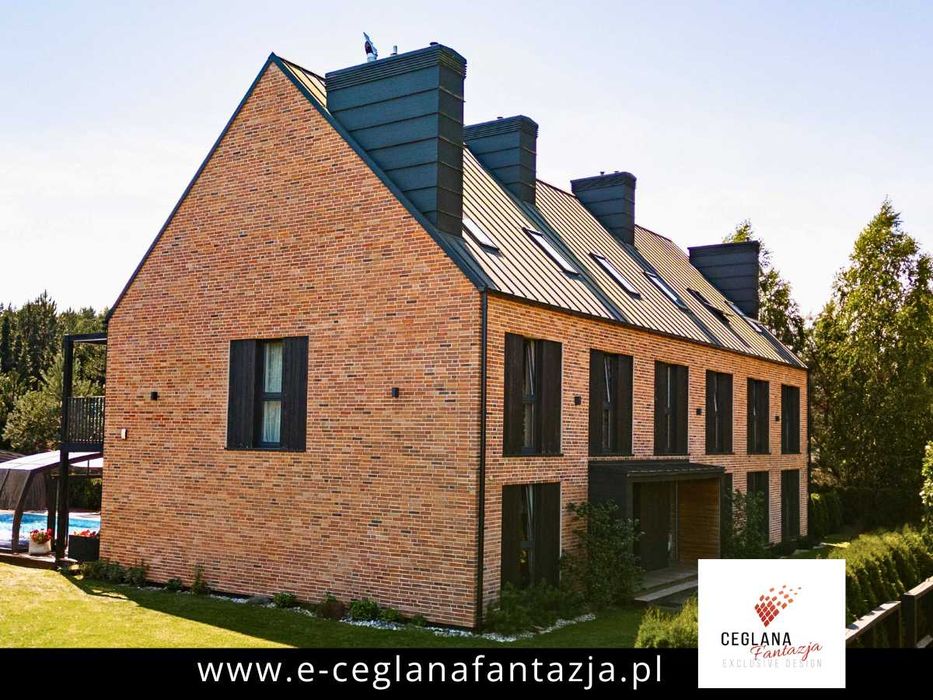 Cegła na Ścianę Elewacje Płytki Ceglane Dekoracyjne Ozdobne Lico Cegły