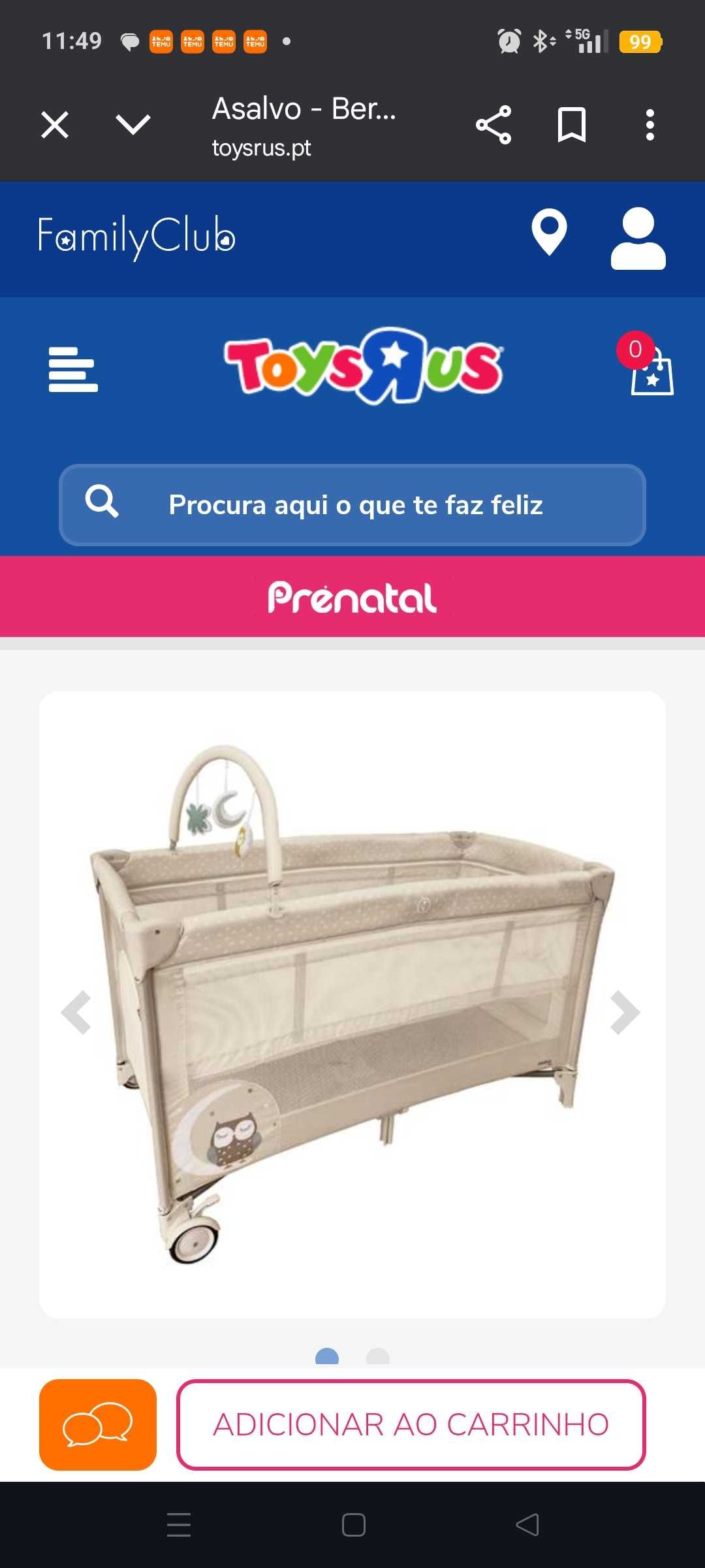 Cama de viagem semi nova