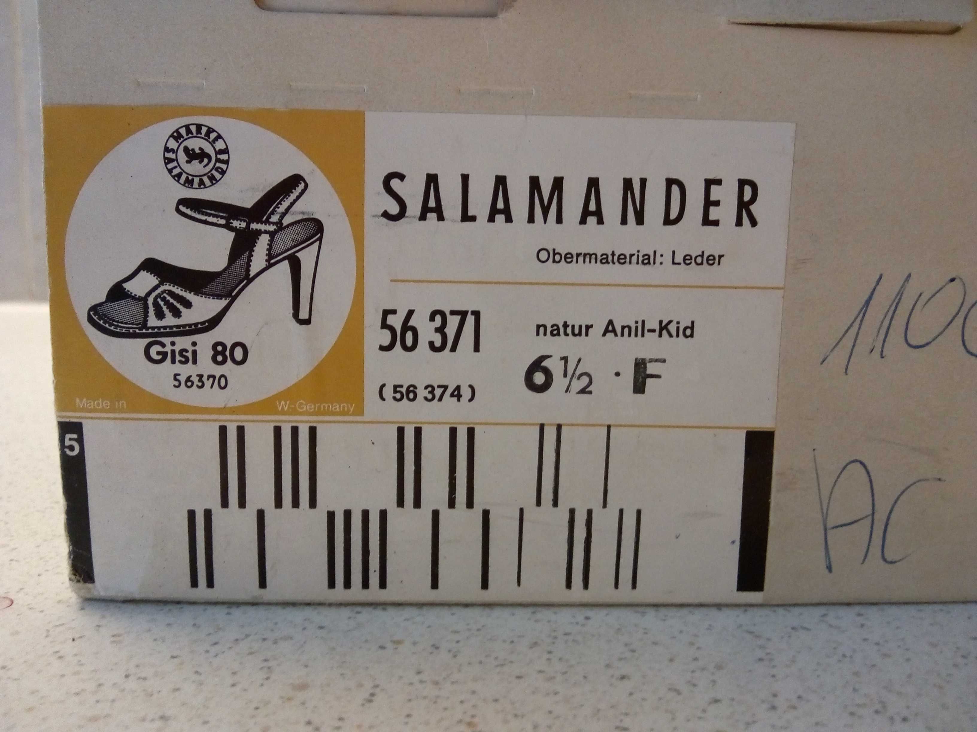 Sandały szpilki Salamander rozmiar 40 skóra 100%