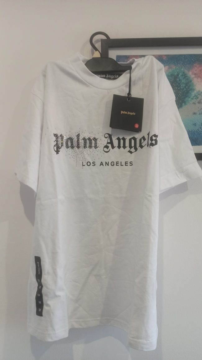 Biały T-Shirt Palm Angels