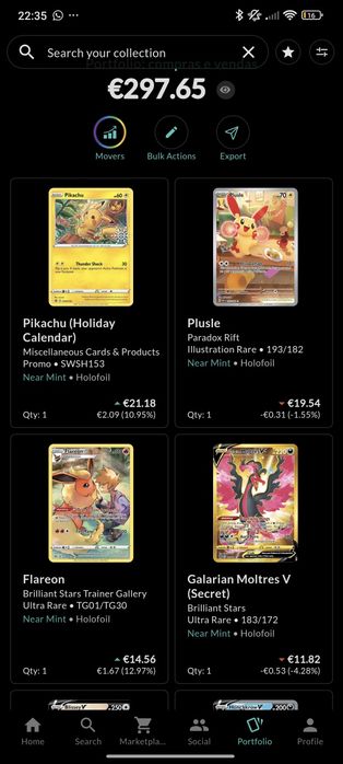 Várias cartas de Pokémon Ex, Vs, promos