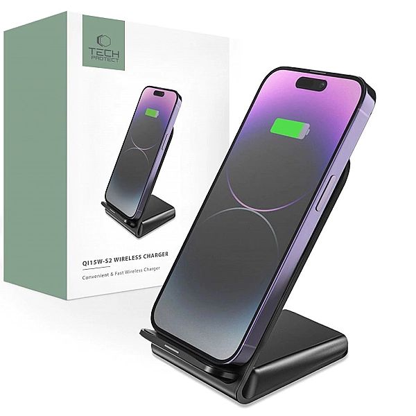 Tech-Protect Qi15W-S2 Wireless Charger 15W Black