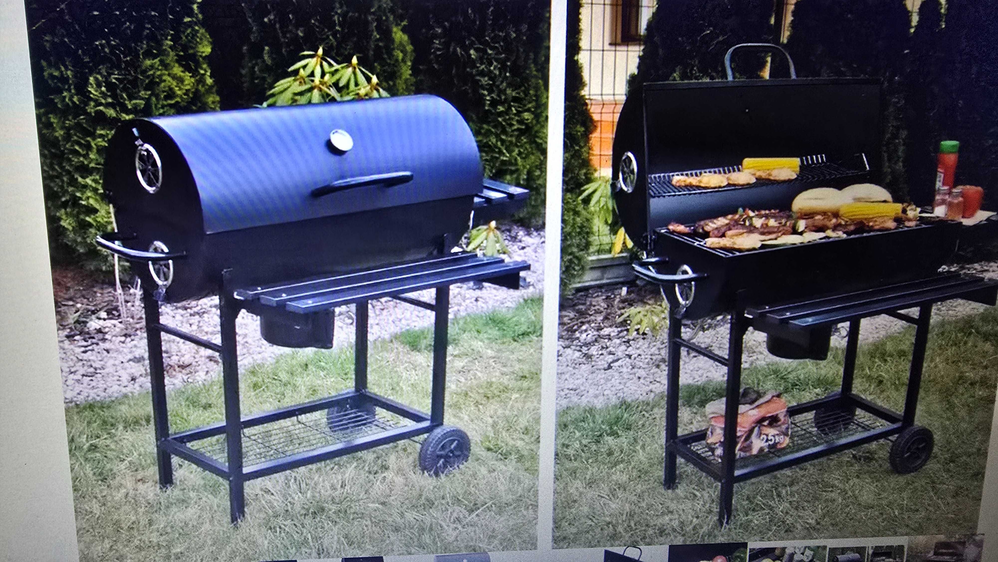 grill węglowy z klapą wędzarnia SCB 23