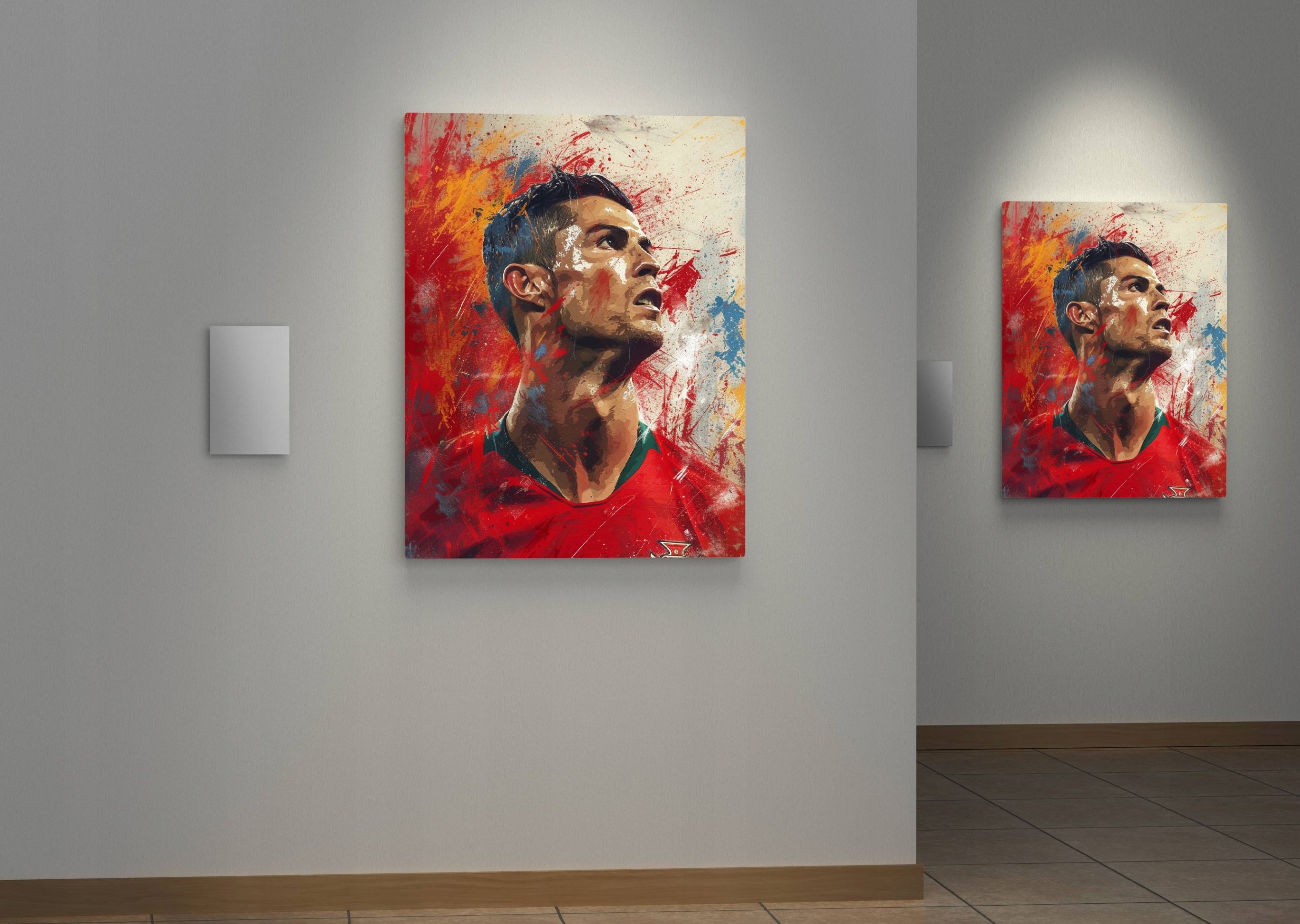 Obraz na płótnie Cristiano Ronaldo CR7 w nowoczesnym stylu 90x120 cm