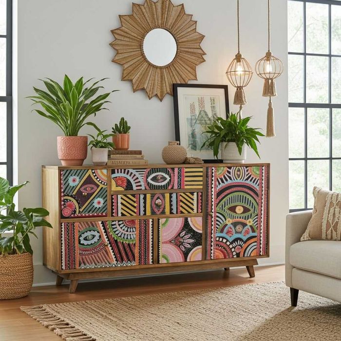 Komoda indyjska z drewna mango. indyjskiemeblekolonialne.