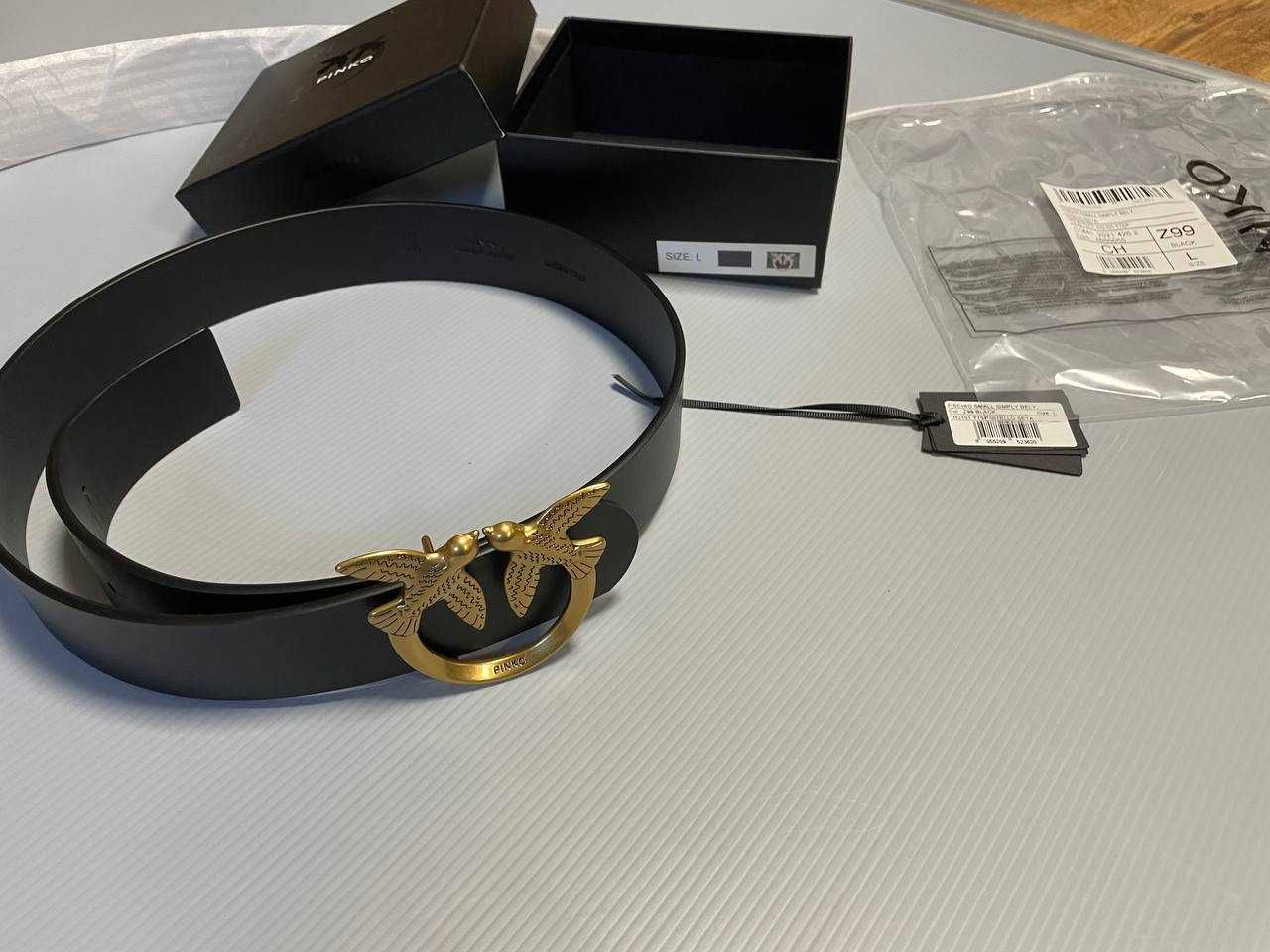pasek pinko czarny zlota klamra,  rozmiar S,M,L (mod2)