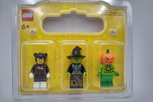 Lego 3 figurki Halloween kot, czarownica, dyniowy potwór