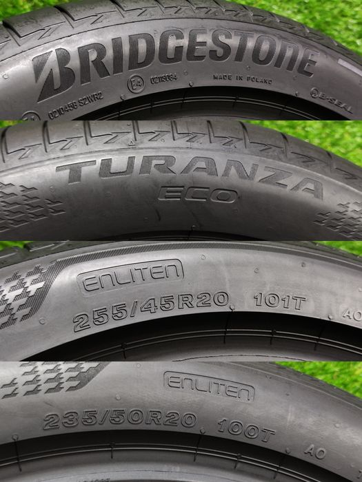 •255/45/R20+235/50/R20 •Bridgestone Turanza Eco•Літні Шини•Різноширокі