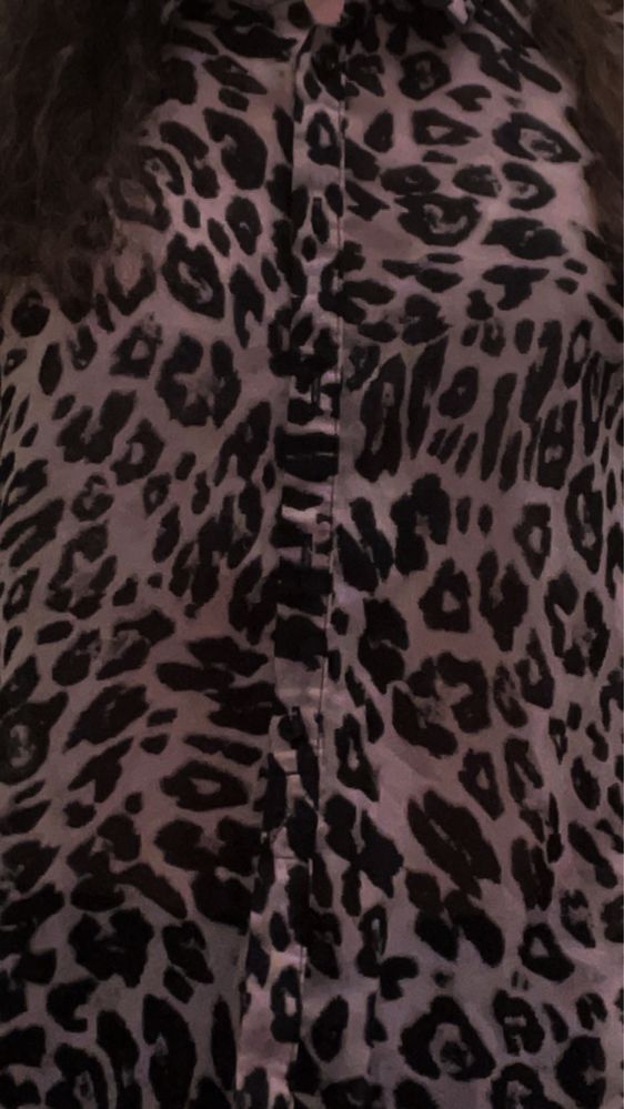 Блуза h&m леопардовый принт