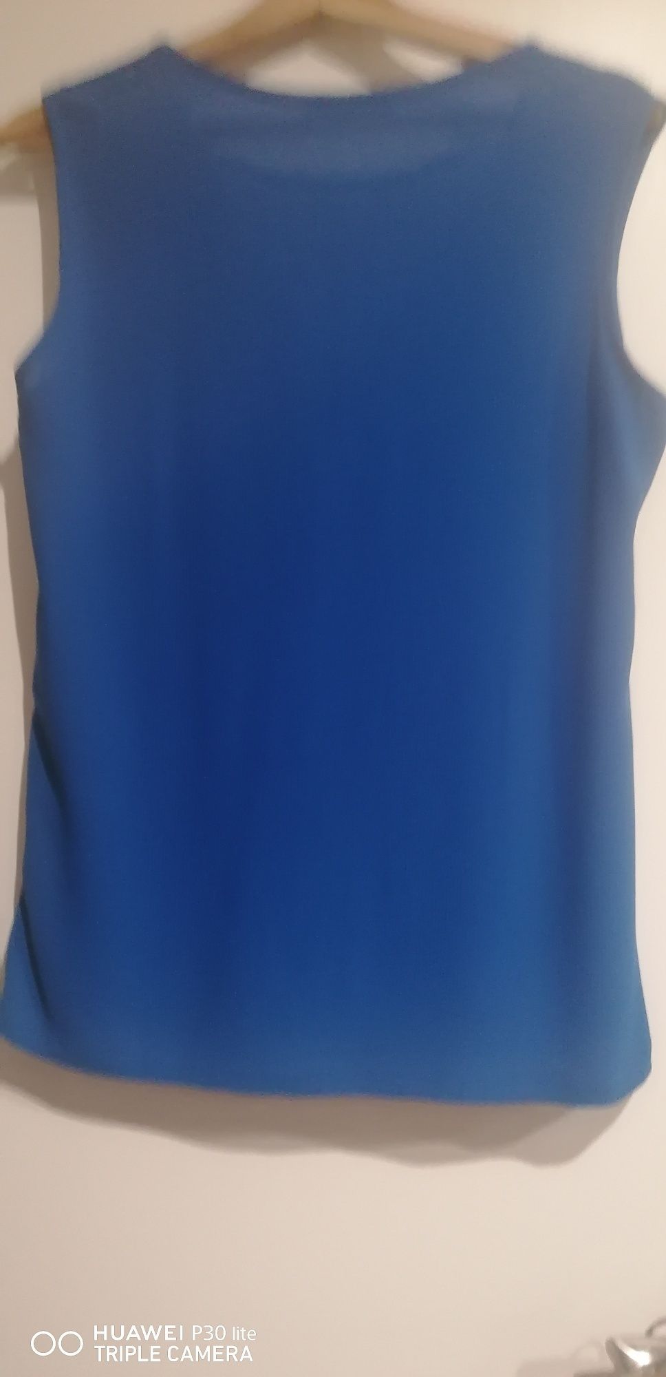 Blusa Senhora acetinada azulão