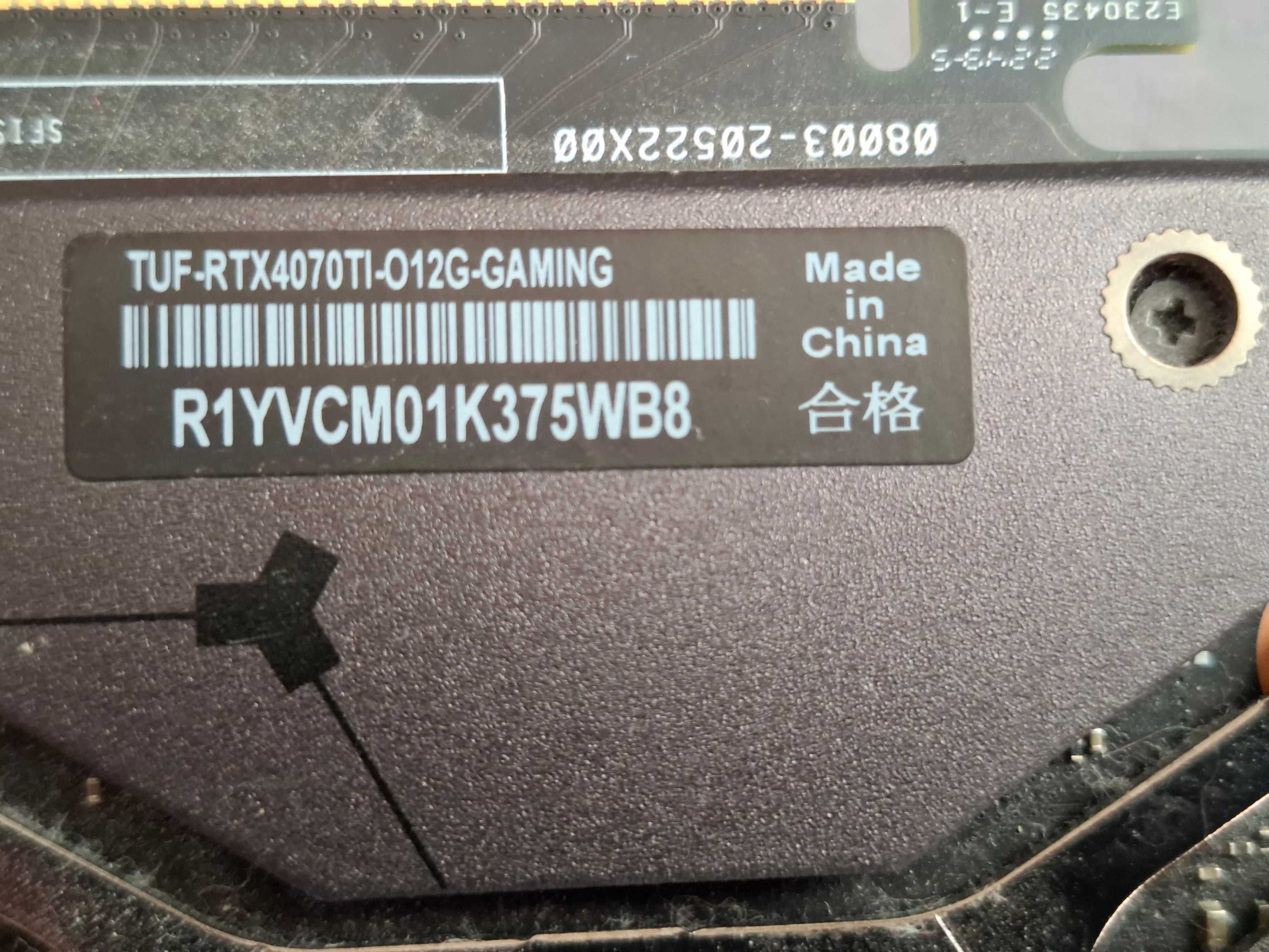 Asus TUF Gaming RTX 4070 Ti OC 12GB GDDR6X Gwarancja FV