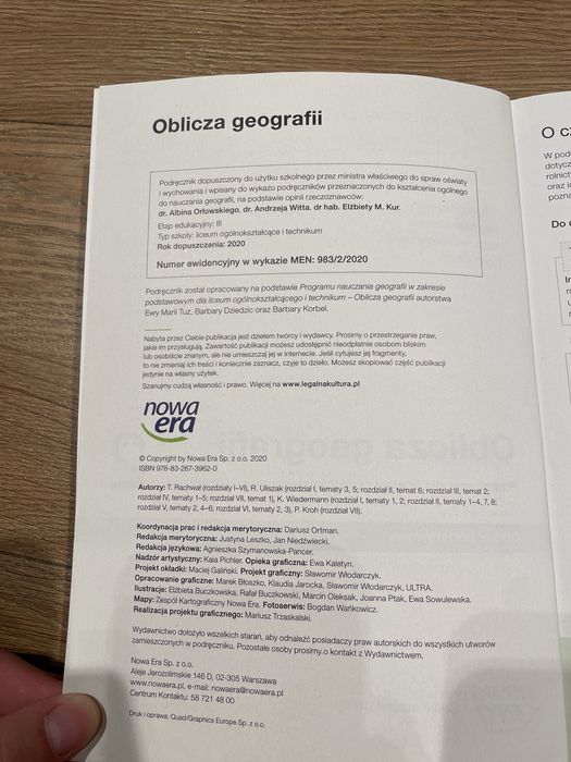 Podręcznkk Oblicza geografii z nowej ery zakres podstaowy klasa 2