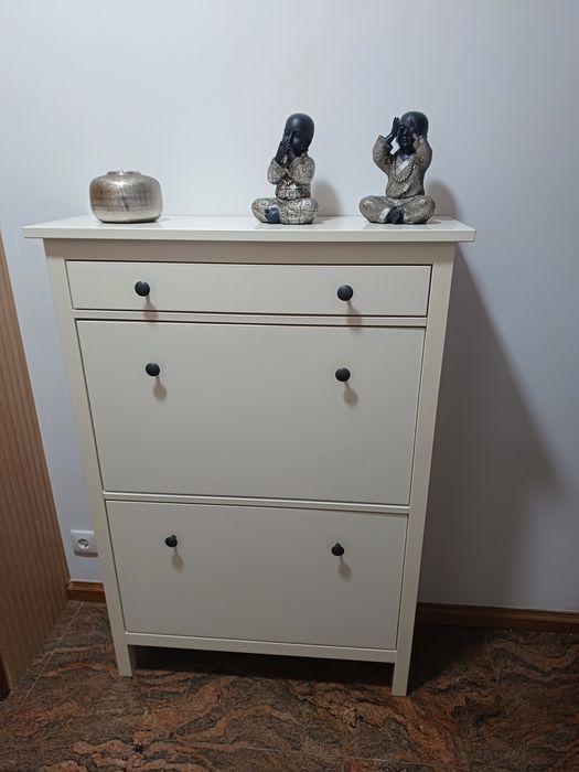 Sapateira, HEMNES IKEA c/2 compartimentos, branco, 89x30x127 cm