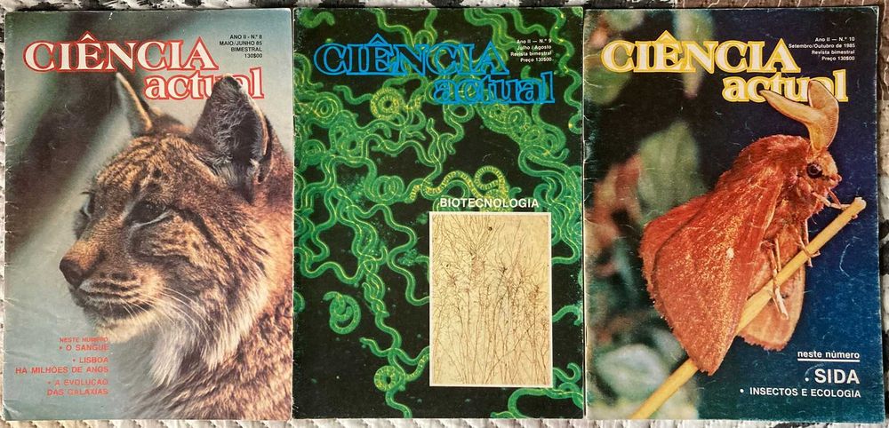 Conjunto de 3 Revistas Ciência Actual (ano 1985)