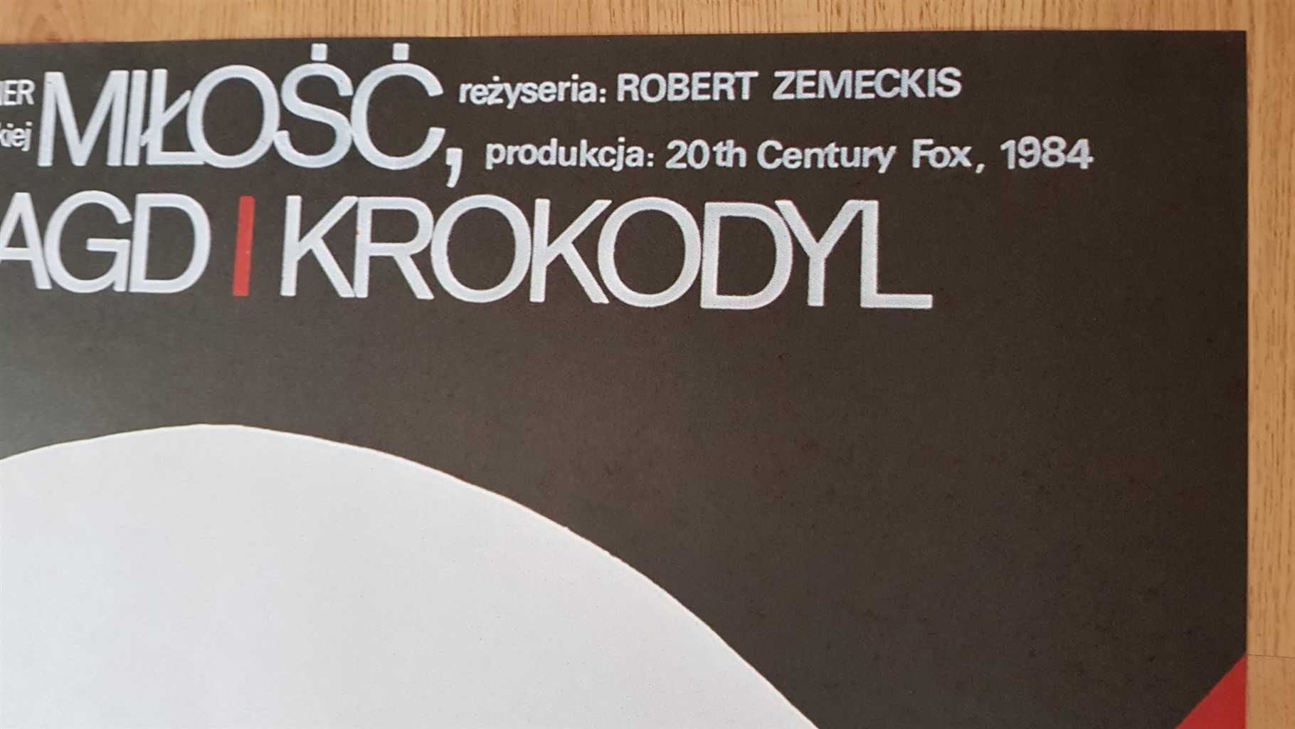 Miłość, szmaragd i krokodyl EROL ORYGINAŁ plakat 1985 RARE