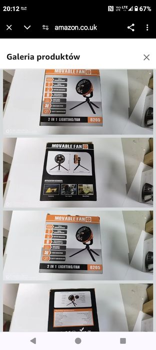 Przenośny wentylator 2 w 1