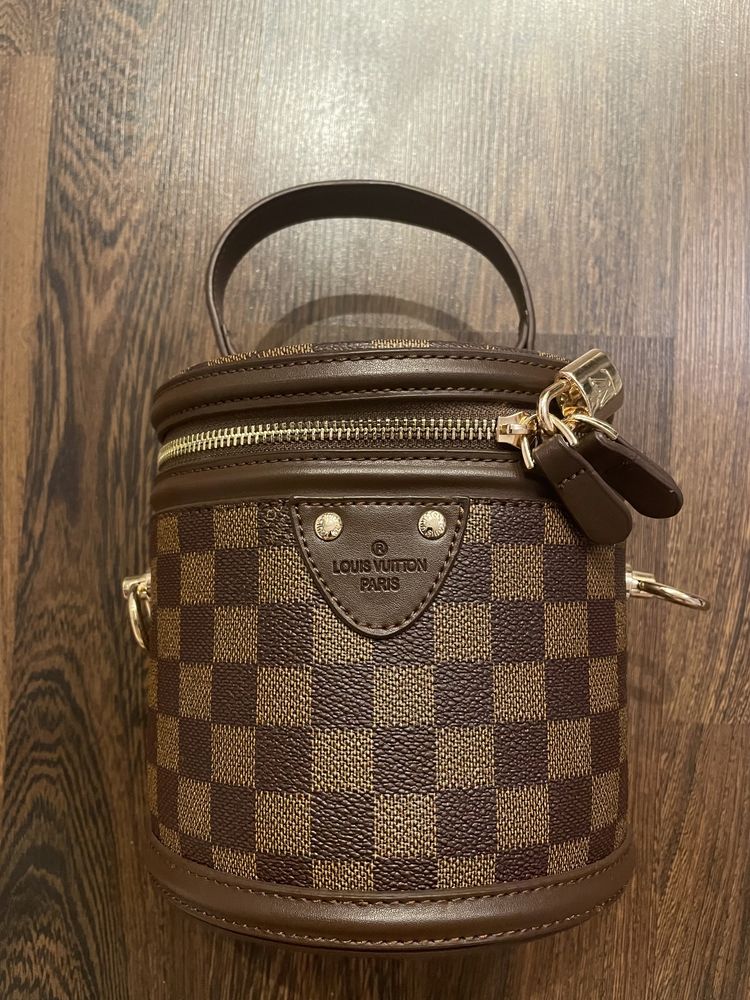 Kuferek torebka brązowa  LV monogram szachownica Louis Vuitton