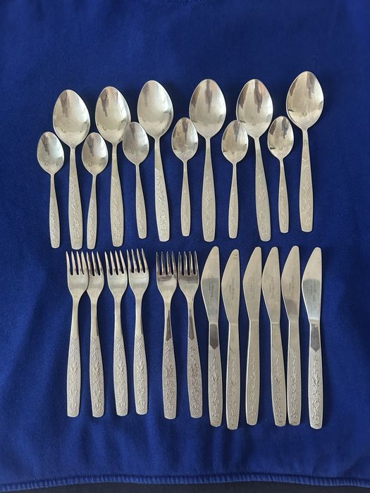 Sztućce Grekach komplet roślinny 24 el