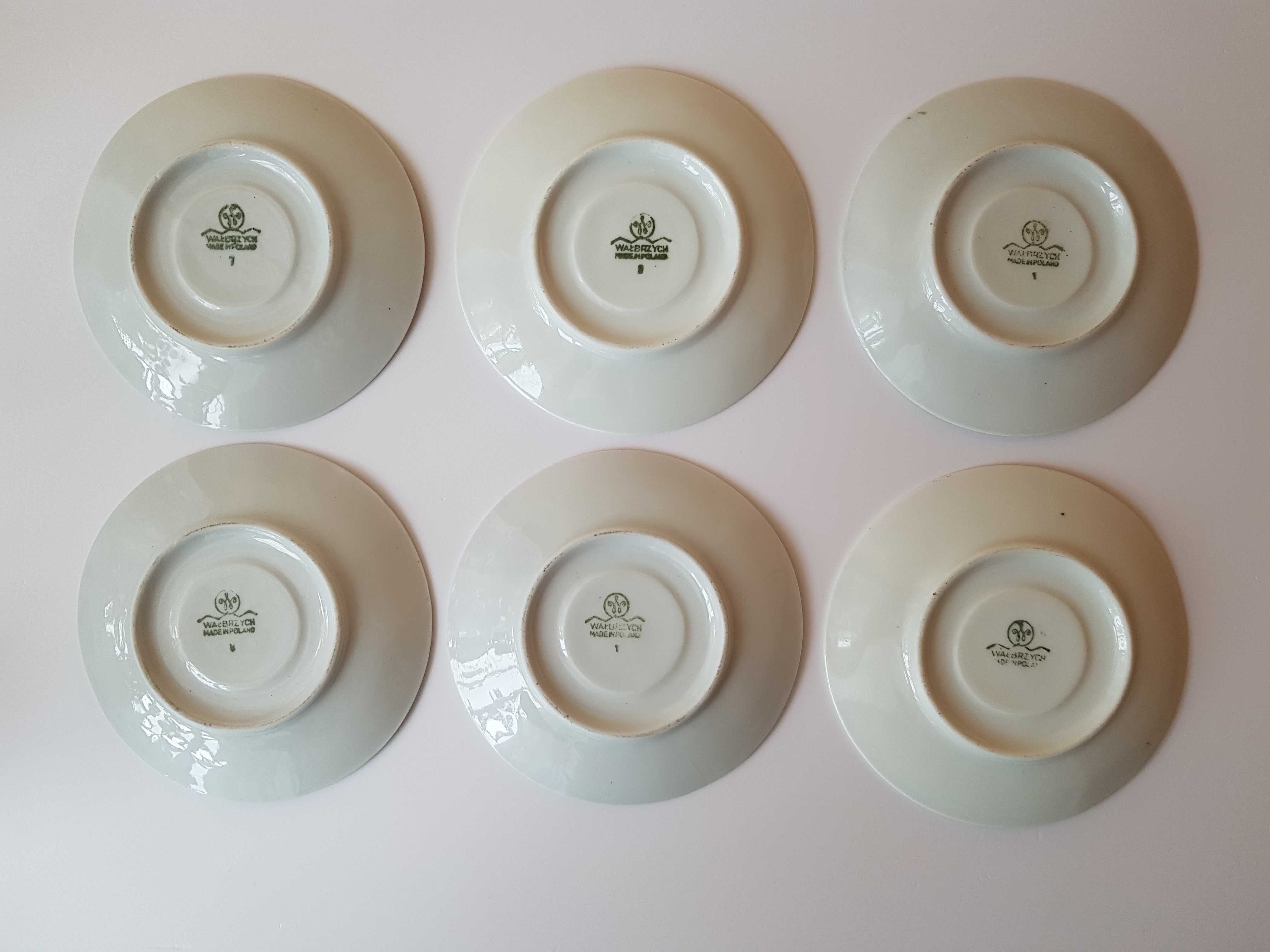 Kompletny serwis TOM na 6 osób, Wałbrzych, porcelana PRL.