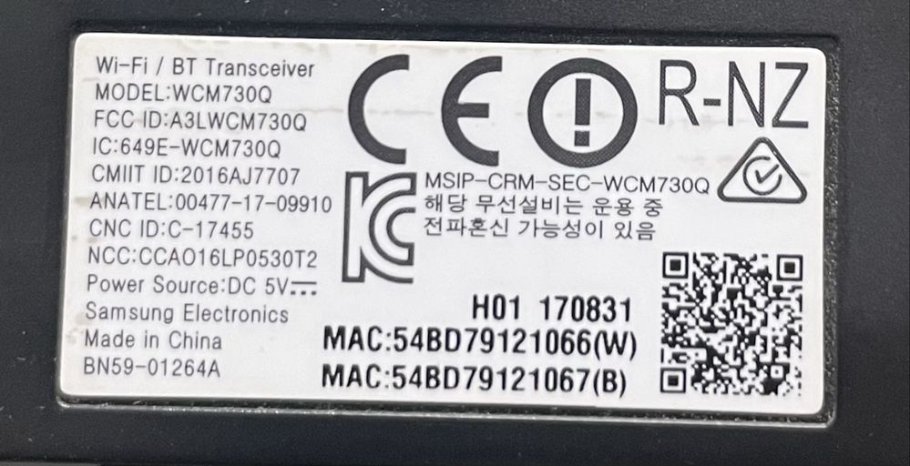 Modul WI-FI telewizora samsung UE55MU6102K
