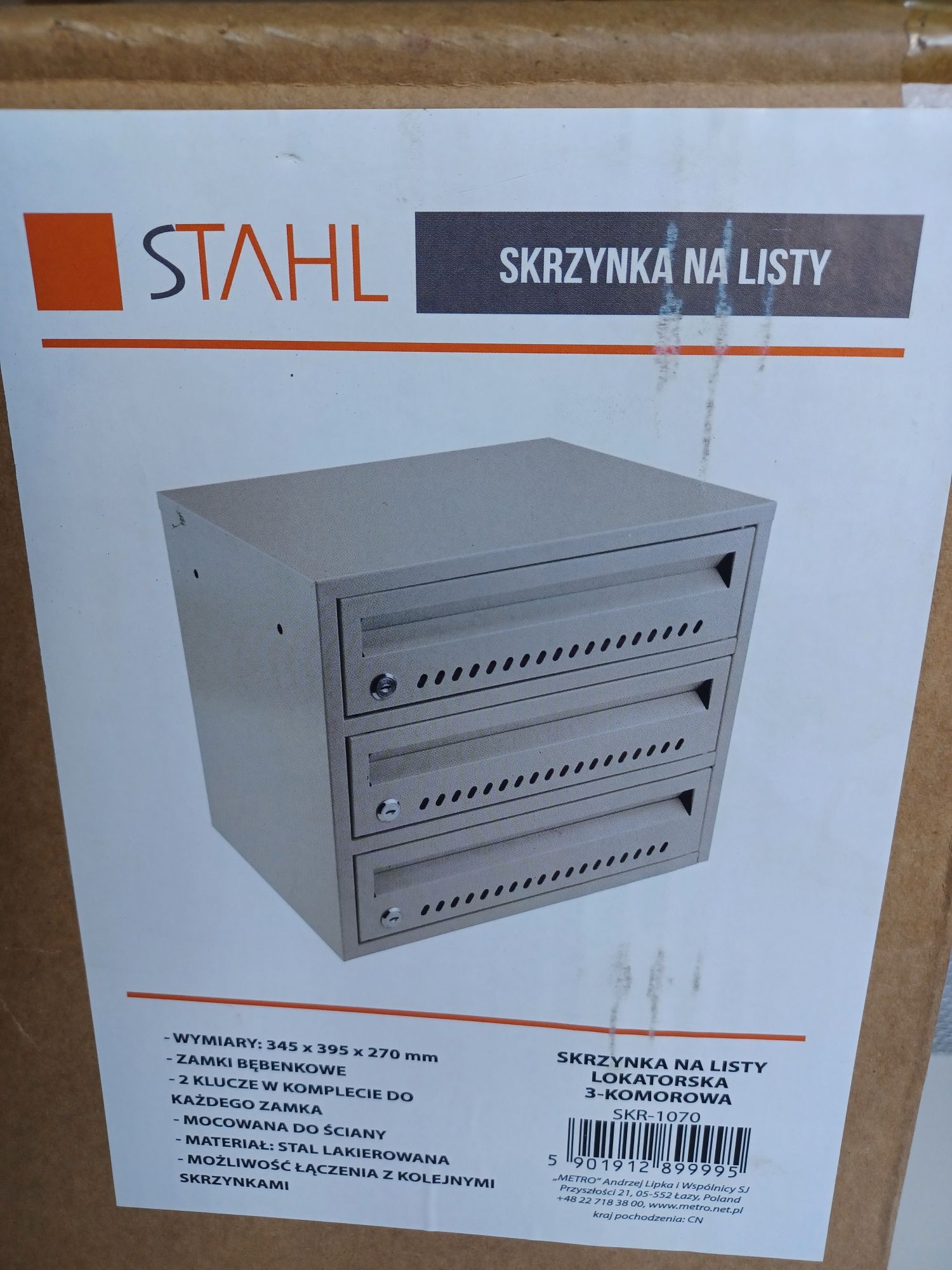 Skrzynka na listy.Nowa.