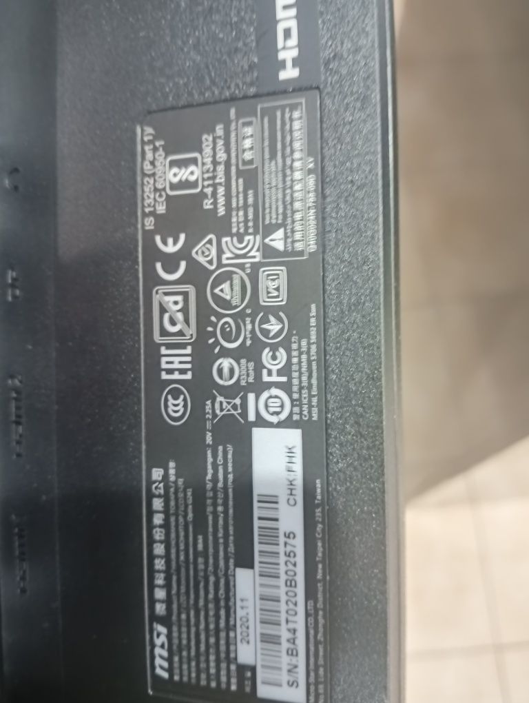 Monitor 144hz gamingowy MSI optix g241