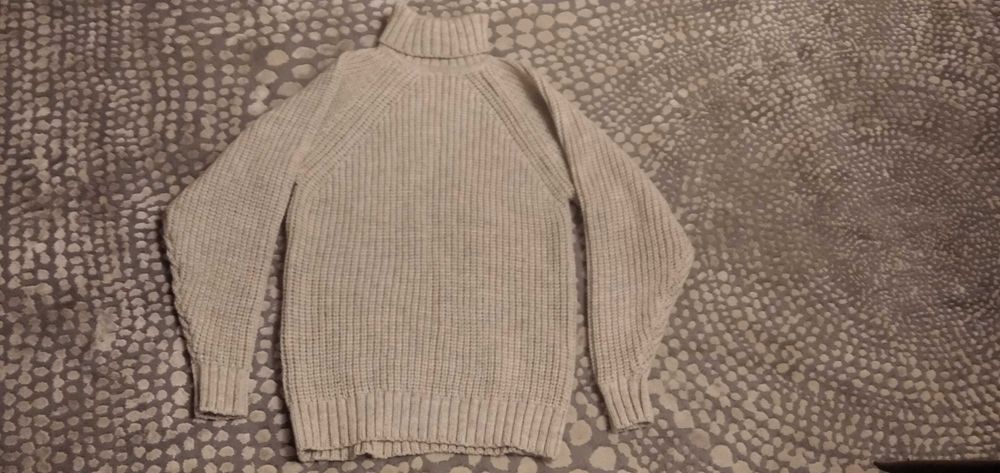 Sweter swetr golf męski z wełną * nowy L